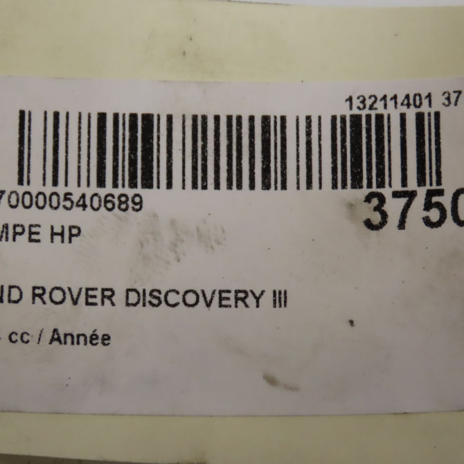 Pompe hp occasion LAND ROVER DISCOVERY III phase 1 09-2004->09-2009 8