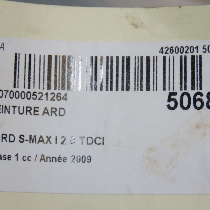 Ceinture arrière droite occasion FORD S-MAX I Phase 1 05-2006->03-2010 2.0 TDCI 140ch 1610698 6