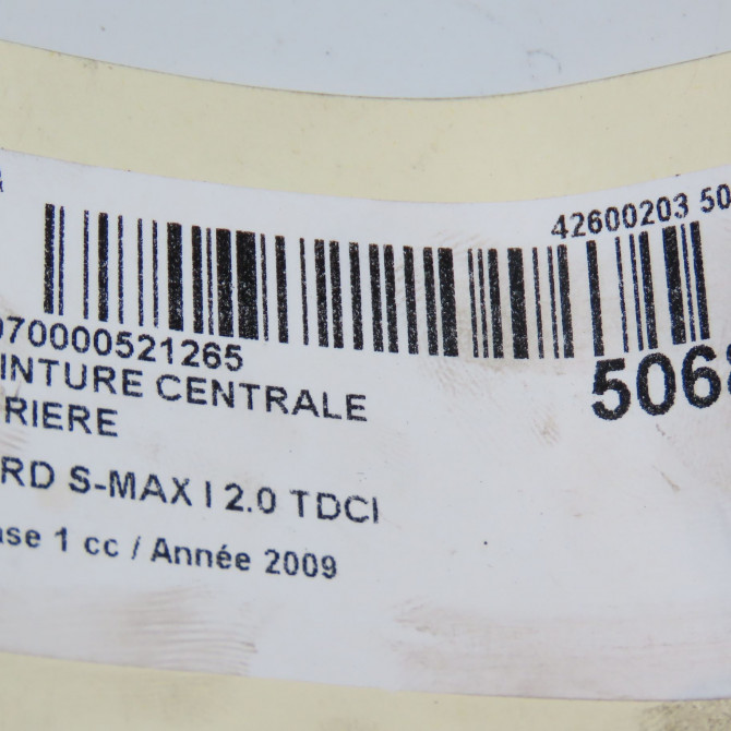 Ceinture centrale arriere occasion FORD S-MAX I Phase 1 05-2006->03-2010 2.0 TDCI 140ch 1610698 6