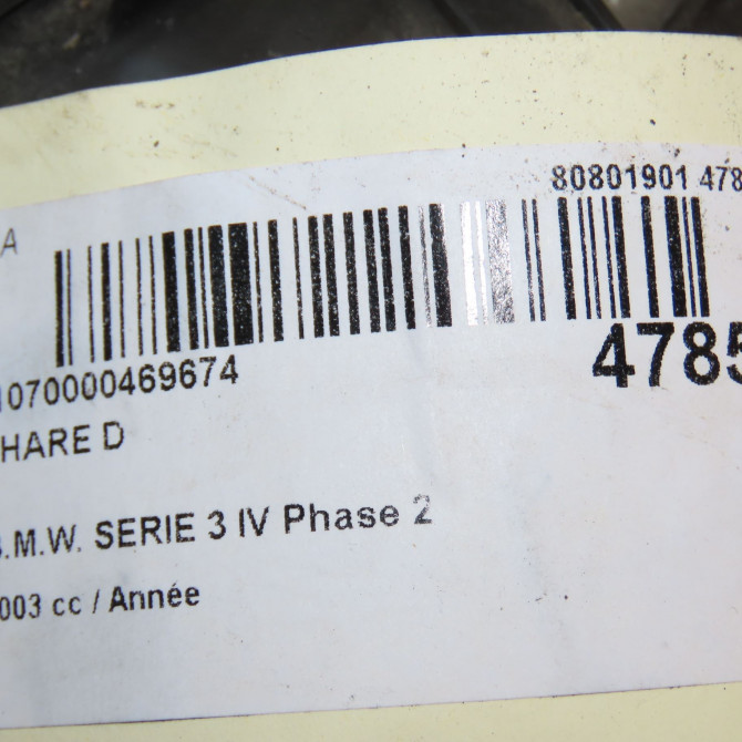Phare droit occasion B.M.W. SERIE 3 IV Phase 2 09-2001->03-2005 63127165832 7