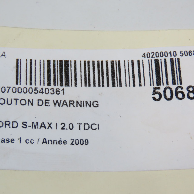 Bouton de warning occasion FORD S-MAX I Phase 1 05-2006->03-2010 2.0 TDCI 140ch 1553762 4