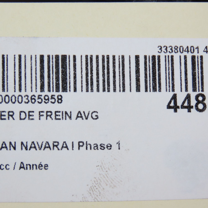 Etrier de frein avant gauche occasion NISSAN NAVARA I Phase 1 08-2005->12-2010 6