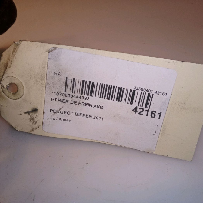 Etrier de frein avant gauche occasion PEUGEOT BIPPER 4401P6 4