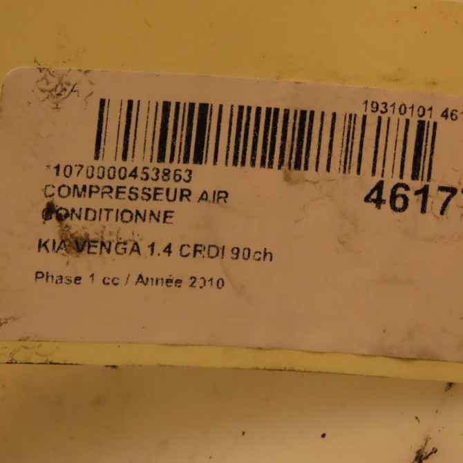 Compresseur air conditionne occasion KIA VENGA Phase 1 01-2010->12-2015 1.4 CRDI 90ch 977012K201 4