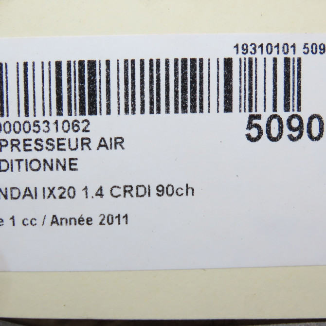 Compresseur air conditionne occasion HYUNDAI IX20 Phase 1 10-2010->... 1.4 CRDI 90ch 977012K201 7