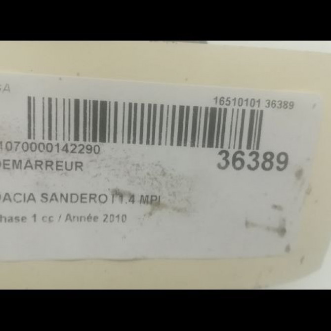 Démarreur occasion DACIA SANDERO I Phase 1 06-2008->10-2012 1.4 MPI 75ch 8200815083 4