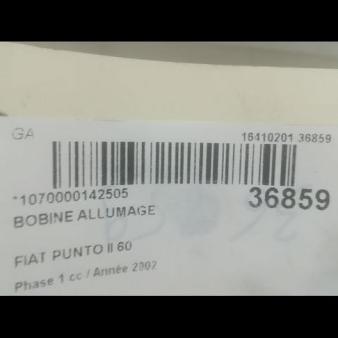 Bobine allumage occasion FIAT PUNTO II Phase 1 10-1999->05-2003 60 46548037 3