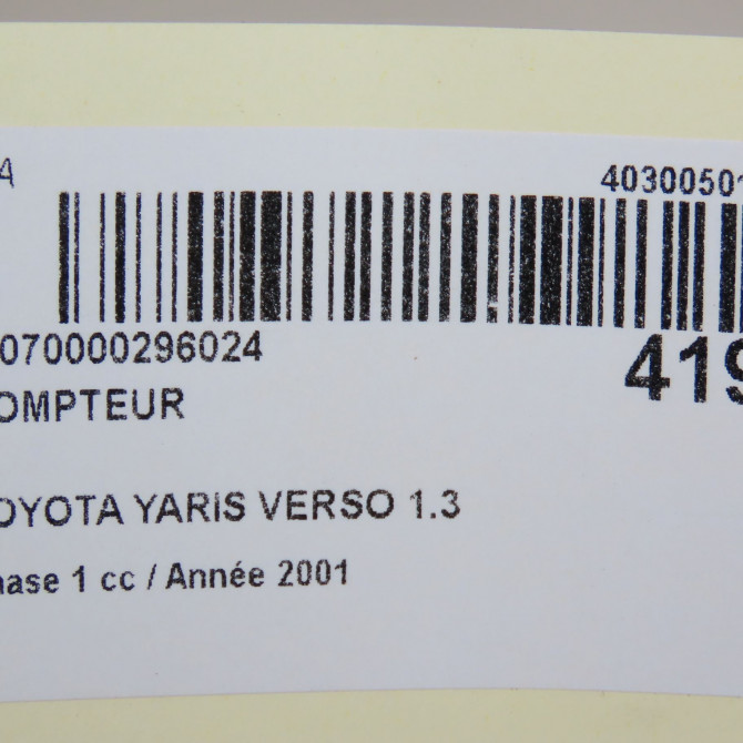 Compteur occasion TOYOTA YARIS VERSO Phase 1 11-1999->03-2003 1.3 8384152120 7