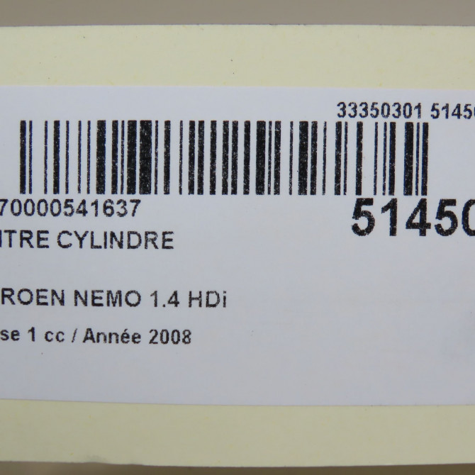 Maitre cylindre occasion CITROEN NEMO Phase 1 09-2008->... 1.4 HDi 4601V7 6