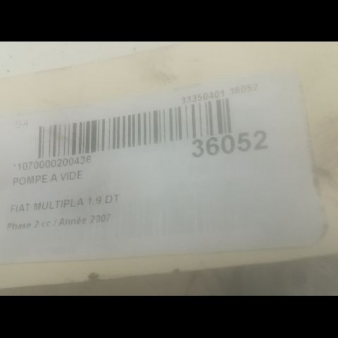 Pompe a vide occasion FIAT MULTIPLA Phase 2 09-2004->04-2010 1.9 DT MULTIJET 120ch 55205443 3