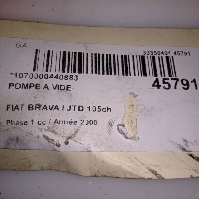 Pompe a vide occasion FIAT BRAVA I Phase 1 09-1995->12-2001 JTD 105ch 55205443 4