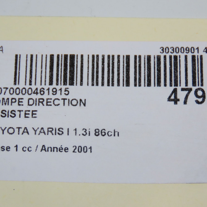 Pompe direction assistee occasion TOYOTA YARIS I Phase 1 04-1999->03-2003 1.3i 86ch 4431052020 7