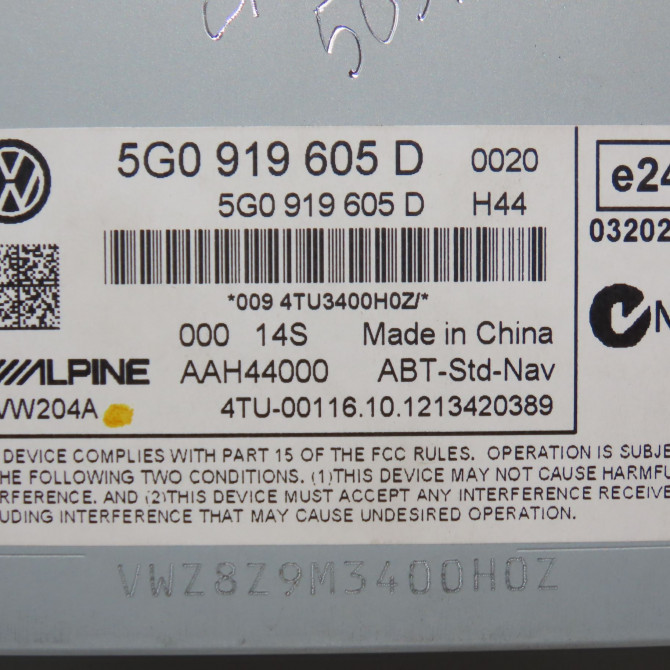 Autoradio occasion VOLKSWAGEN GOLF VII GOLF VII Phase 1 2012-10-01->2017-06-30 1.6 TDI 105ch 5G0919605D 4