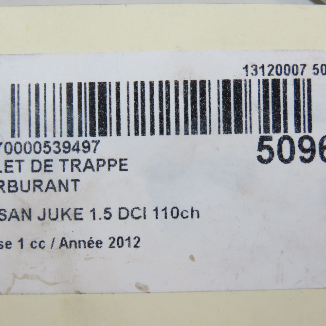 Volet de trappe carburant occasion NISSAN JUKE Phase 1 09-2010->... 1.5 DCI 110ch 788301KA0A 4