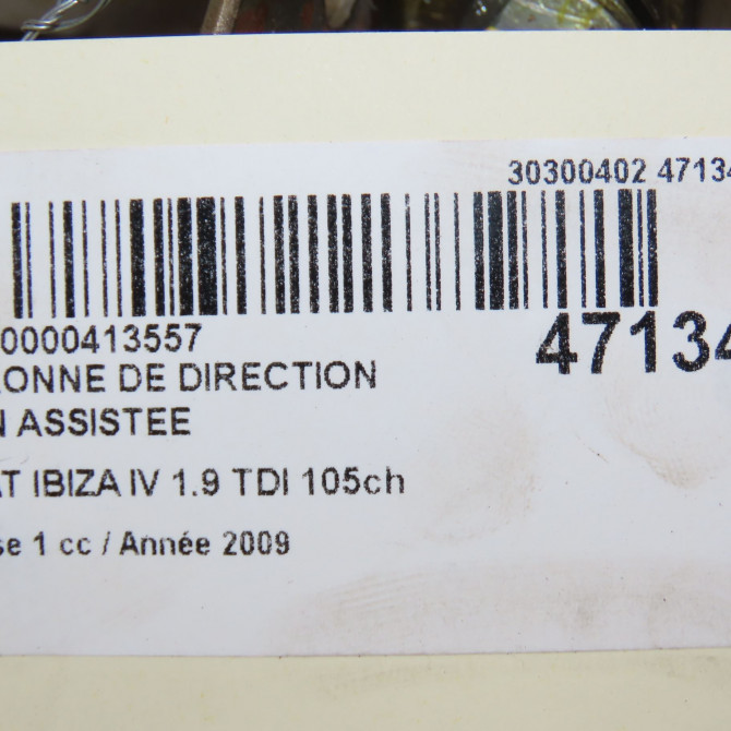 Colonne de direction non assistee occasion SEAT IBIZA IV Phase 1 05-2008->01-2012 1.9 TDI 105ch 6R1419501DS 5