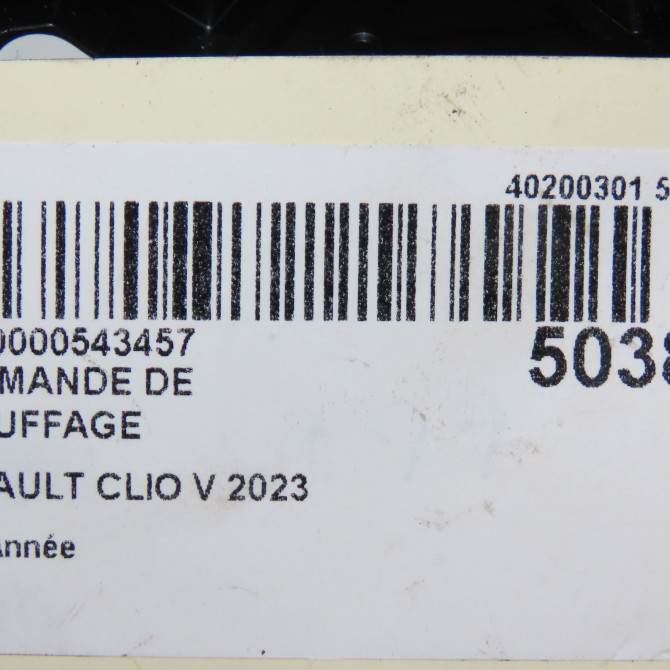Commande de chauffage occasion RENAULT CLIO V 275100936R 6