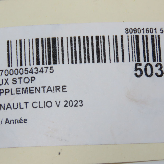 Feux stop supplementaire occasion RENAULT CLIO V 265906516R 5