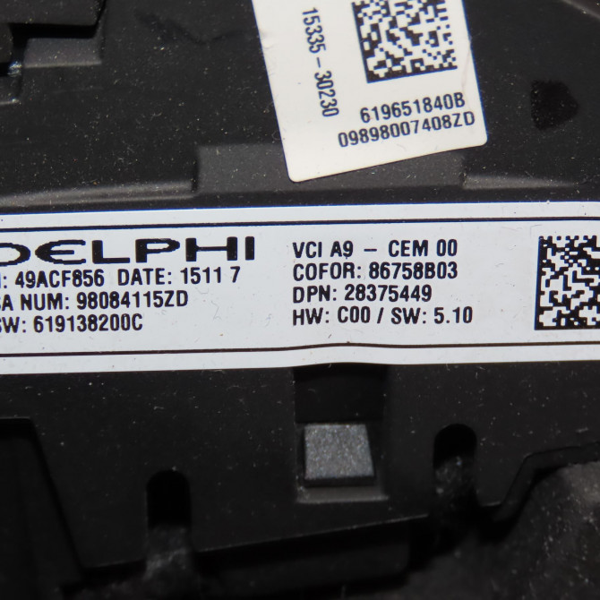 Volant de direction occasion PEUGEOT 2008 Phase 1 01-2013->... 1.6 BlueHDI 100ch 98007408ZD 4