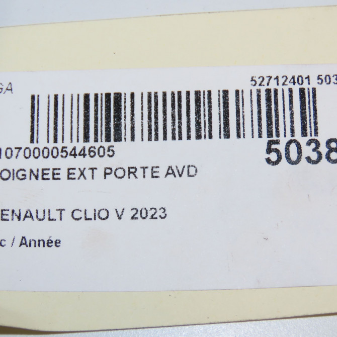Poignee ext porte avd occasion RENAULT CLIO V 4
