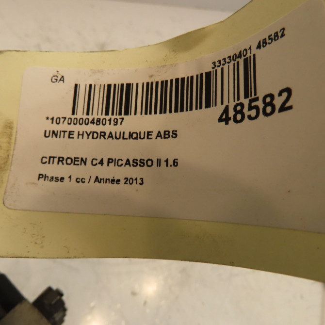 Unité hydraulique ABS occasion CITROEN C4 PICASSO II Phase 1 04-2013->... 1.6 e-HDi 8v 115ch 1613128080 4