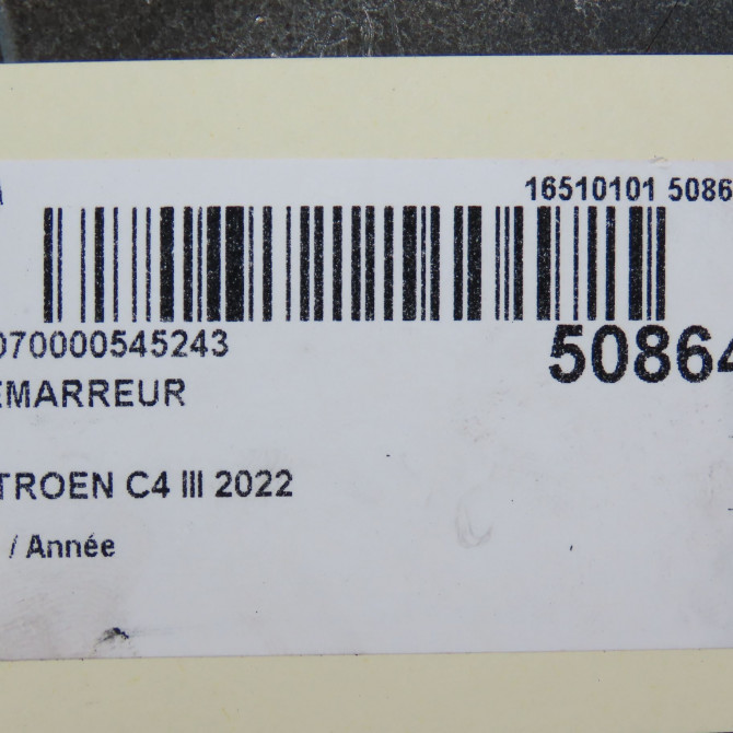 Démarreur occasion CITROEN 7