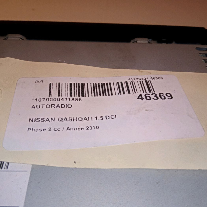 Autoradio occasion NISSAN QASHQAI I Phase 2 03-2010->04-2014 1.5 DCI 110ch 28184JD45A 5