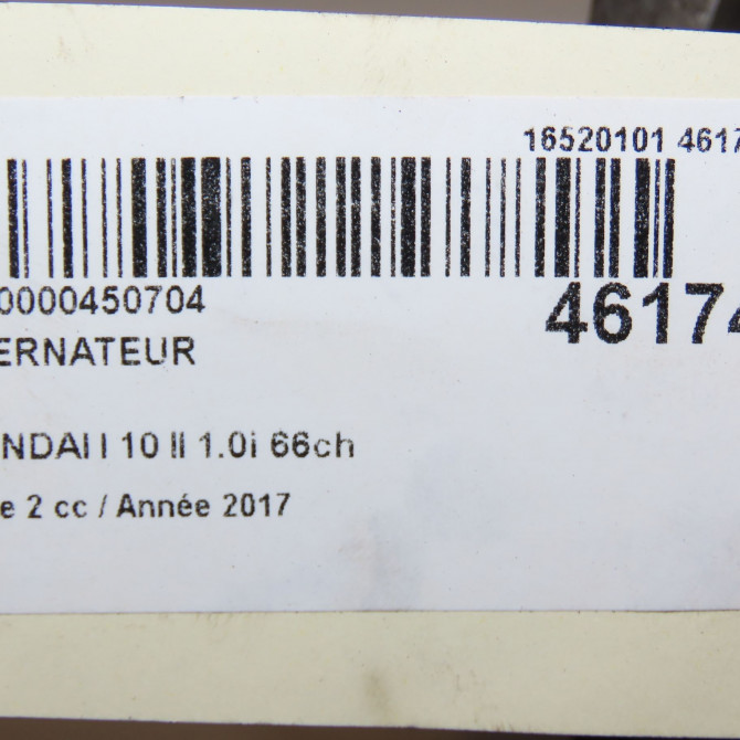 Alternateur occasion HYUNDAI 146 Phase 1 04-1995->04-1999 1.0i 66ch 3730004700 7