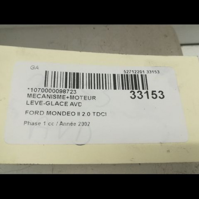 Mecanisme + moteur lève-glace avant droit occasion FORD MONDEO II Phase 1 09-2000->06-2007 2.0 TDCI 130ch 1417697 5