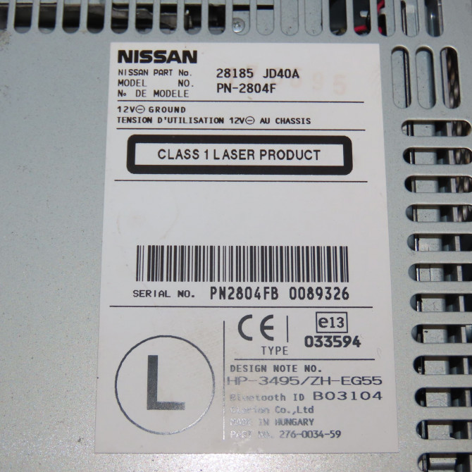 Autoradio occasion NISSAN QASHQAI I Phase 1 01-2007->09-2010 1.5 DCI 106ch 28184JD45A 3