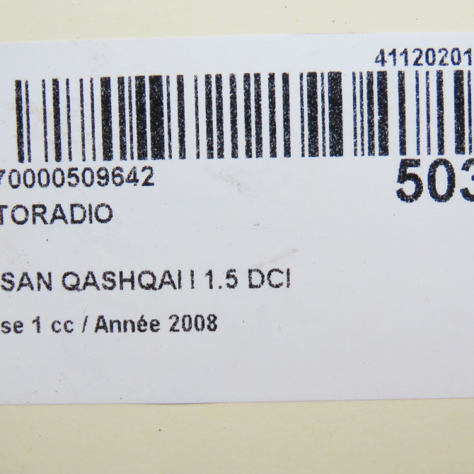 Autoradio occasion NISSAN QASHQAI I Phase 1 01-2007->09-2010 1.5 DCI 106ch 28184JD45A 5
