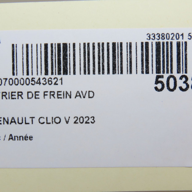 Etrier de frein avant droit occasion RENAULT CLIO V 410016073R 6