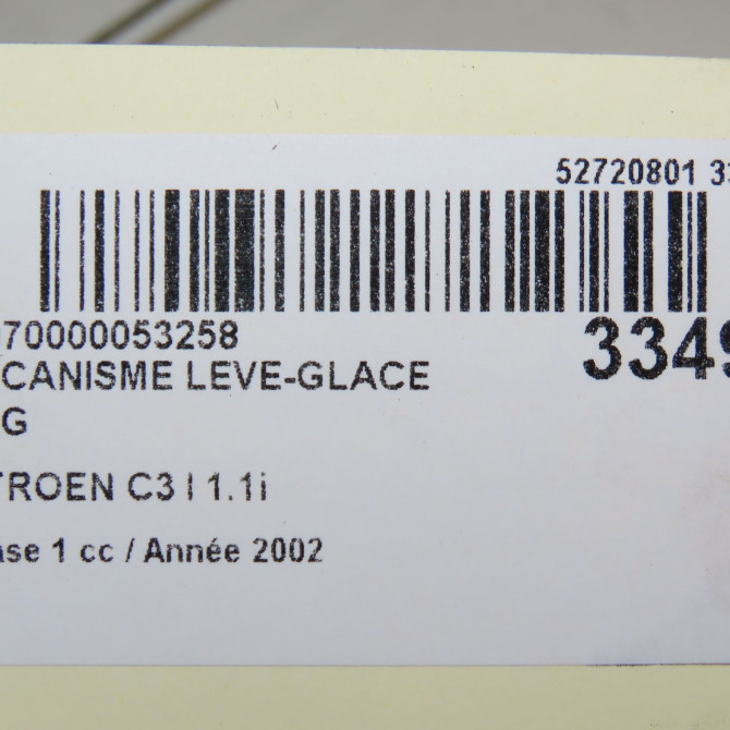 Mecanisme leve-glace arrière gauche occasion CITROEN C3 I Phase 1 04-2002->10-2005 1.1i 922372 4
