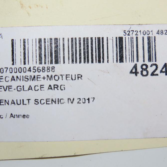 Mecanisme+moteur leve-glace arg occasion RENAULT SCENIC IV 827213658R 8