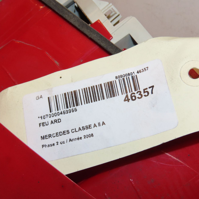 Feu arrière droit occasion MERCEDES CLASSE A II Phase 2 04-2008->06-2012 A 180 CDI 169820306428 4