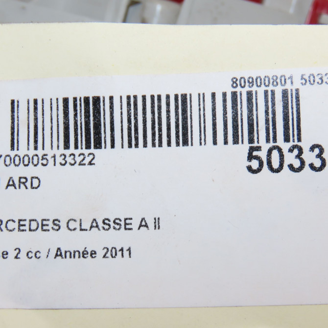 Feu arrière droit occasion MERCEDES CLASSE A II Phase 2 04-2008->06-2012 A180 CDI 110ch 169820306428 6
