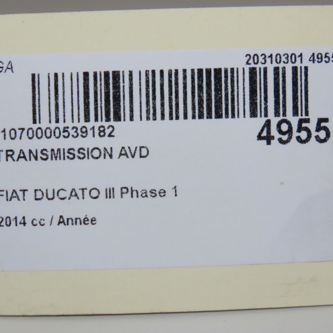 Transmission avant droite occasion FIAT DUCATO III Phase 1 06-2006->10-2014 2.3 D Turbo Multijet 130ch 1349786080 7