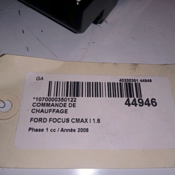 Commande de chauffage occasion FORD FOCUS CMAX I Phase 1 09-2003->03-2007 1.6 TDCI 110ch 1466238 3