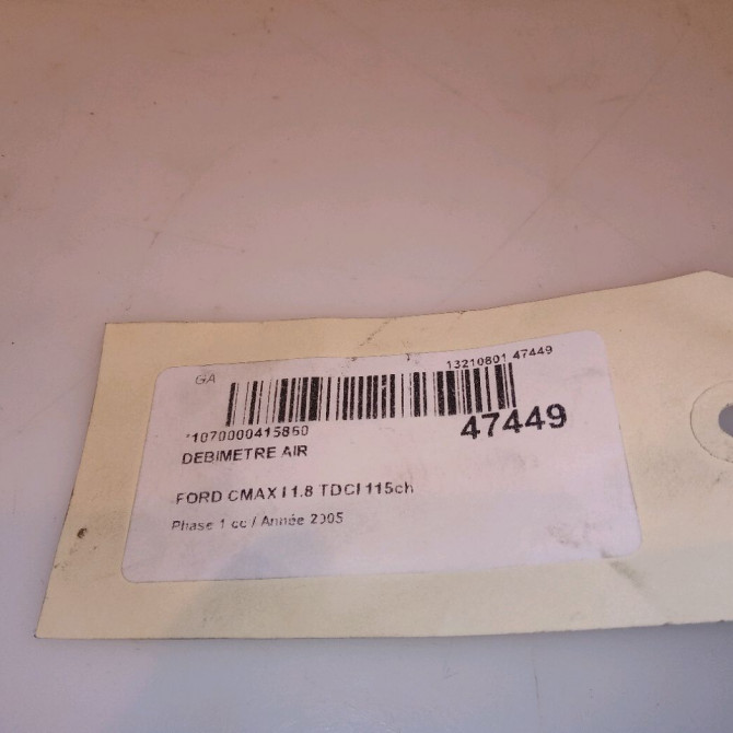 Debimetre air occasion FORD CMAX I Phase 1 09-2003->03-2007 1.8 TDCI 115ch 1365122 5