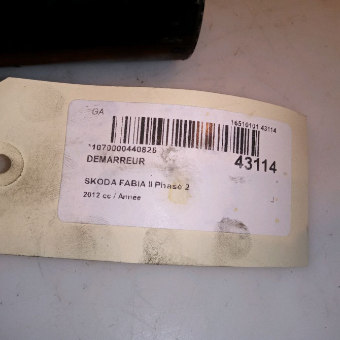 Démarreur occasion SKODA FABIA II Phase 2 03-2010->12-2014 2T911024N 6