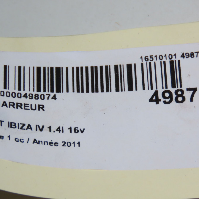 Démarreur occasion SEAT IBIZA IV Phase 1 05-2008->01-2012 1.4i 16v 2T911024N 6