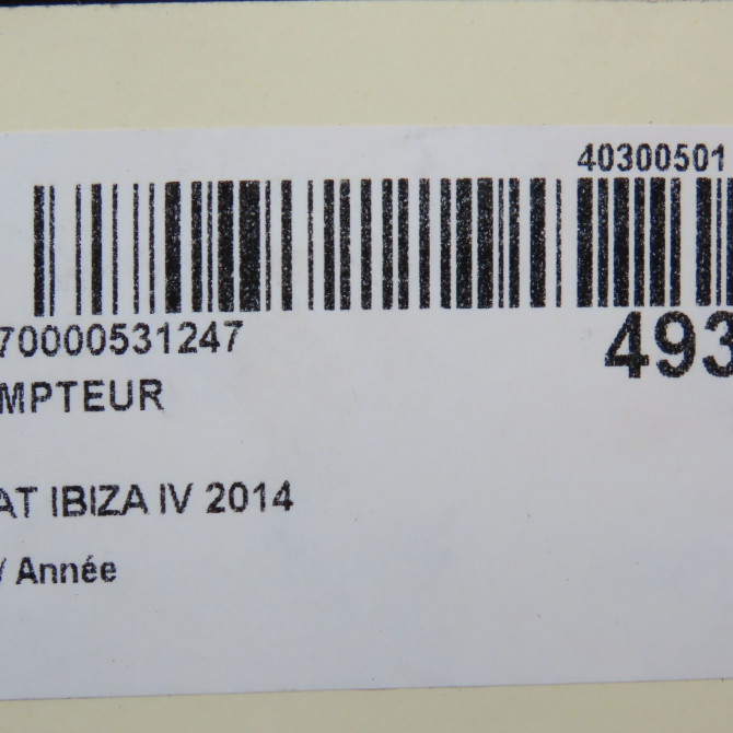 Compteur occasion SEAT IBIZA IV IBIZA IV Phase 2 2012-02-01->2016-03-31 1.2 TSI 105ch 6J0920807P 7