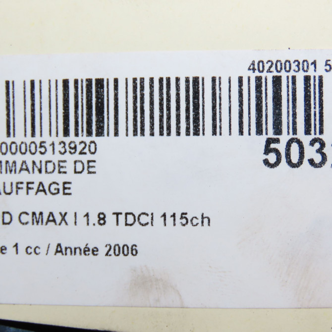 Commande de chauffage occasion FORD CMAX I Phase 1 09-2003->03-2007 1.8 TDCI 115ch 1466238 7