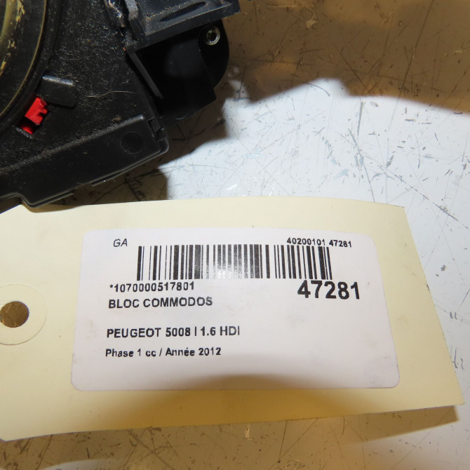 Bloc commodos occasion PEUGEOT 5008 I Phase 1 11-2009->12-2013 1.6 HDI 112ch 5
