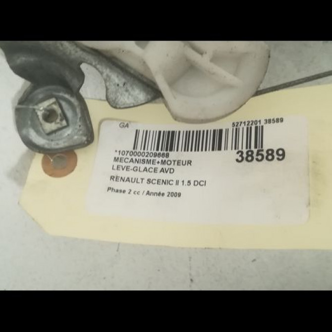 Mecanisme + moteur lève-glace avant droit occasion RENAULT SCENIC II Phase 2 09-2006->04-2009 1.5 DCI 105ch 8200646840 3
