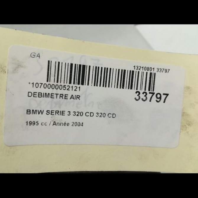 Debimetre air occasion B.M.W. SERIE 3 IV Phase 2 09-2001->03-2005 320 Cd 13627787076 6