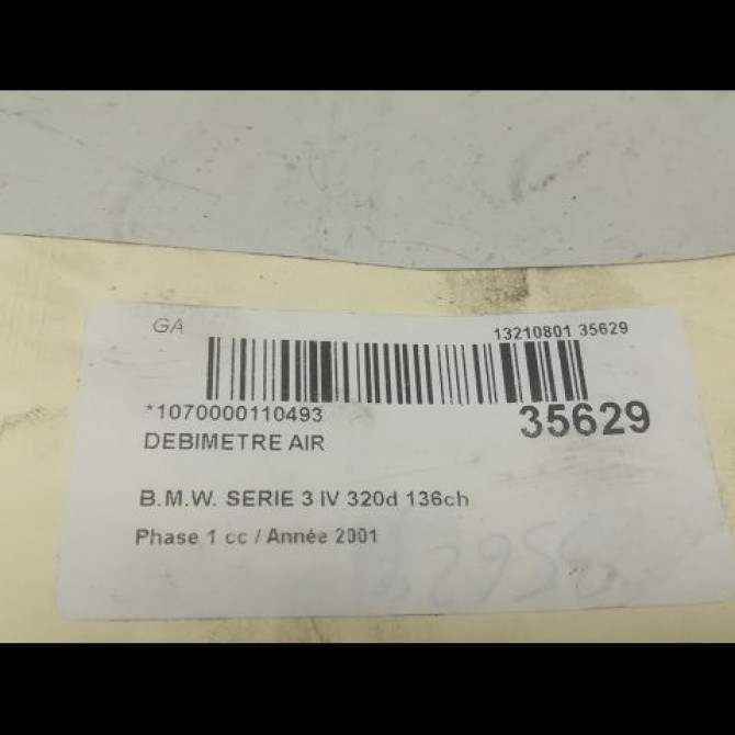 Debimetre air occasion B.M.W. SERIE 3 IV Phase 1 05-1998->09-2001 320d 136ch 13627787076 4