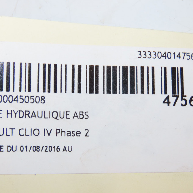 Unité hydraulique ABS occasion RENAULT CLIO IV Phase 2 08-2016->... 0.9i TCE 476605196R 3