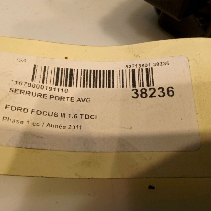 Serrure porte avg occasion FORD FOCUS III Phase 1 01-2011->04-2015 1.6 TDCI 115ch 2070970 5