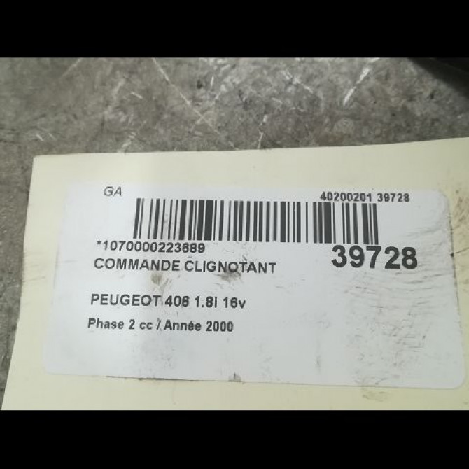 Commande clignotant occasion PEUGEOT 406 Phase 2 04-1999->04-2004 1.8i 16v 625375 3