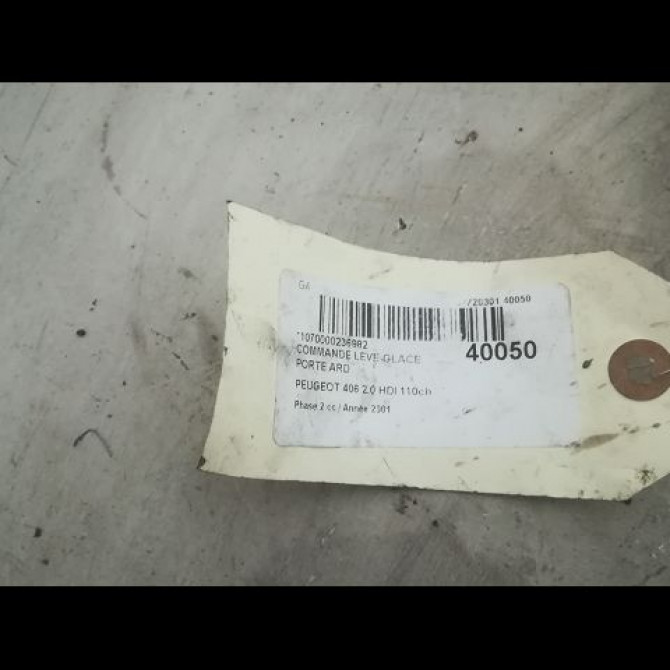 Commande leve-glace porte arrière droite occasion PEUGEOT 406 Phase 2 04-1999->04-2004 2.0 HDI 110ch 2